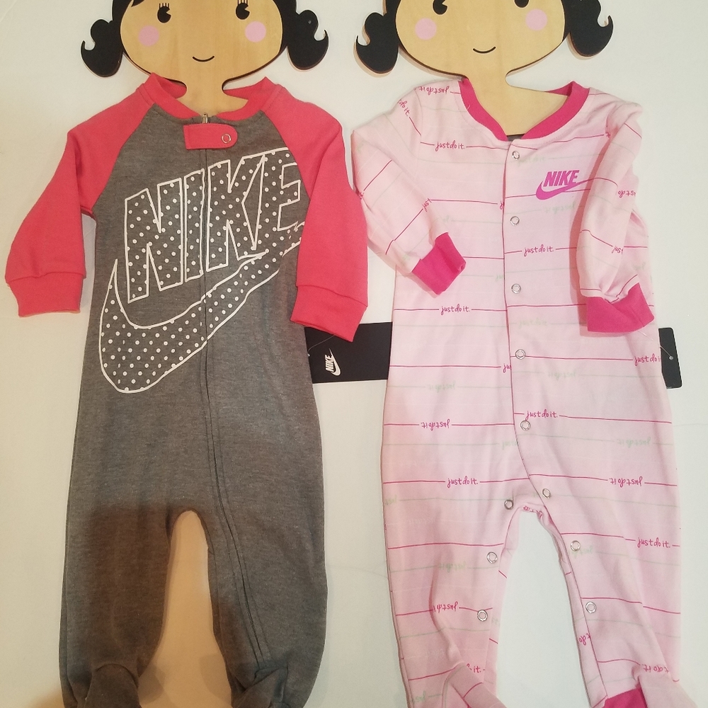 2/$30 "NEW" NIKE Toddler Long Sleeve Footies